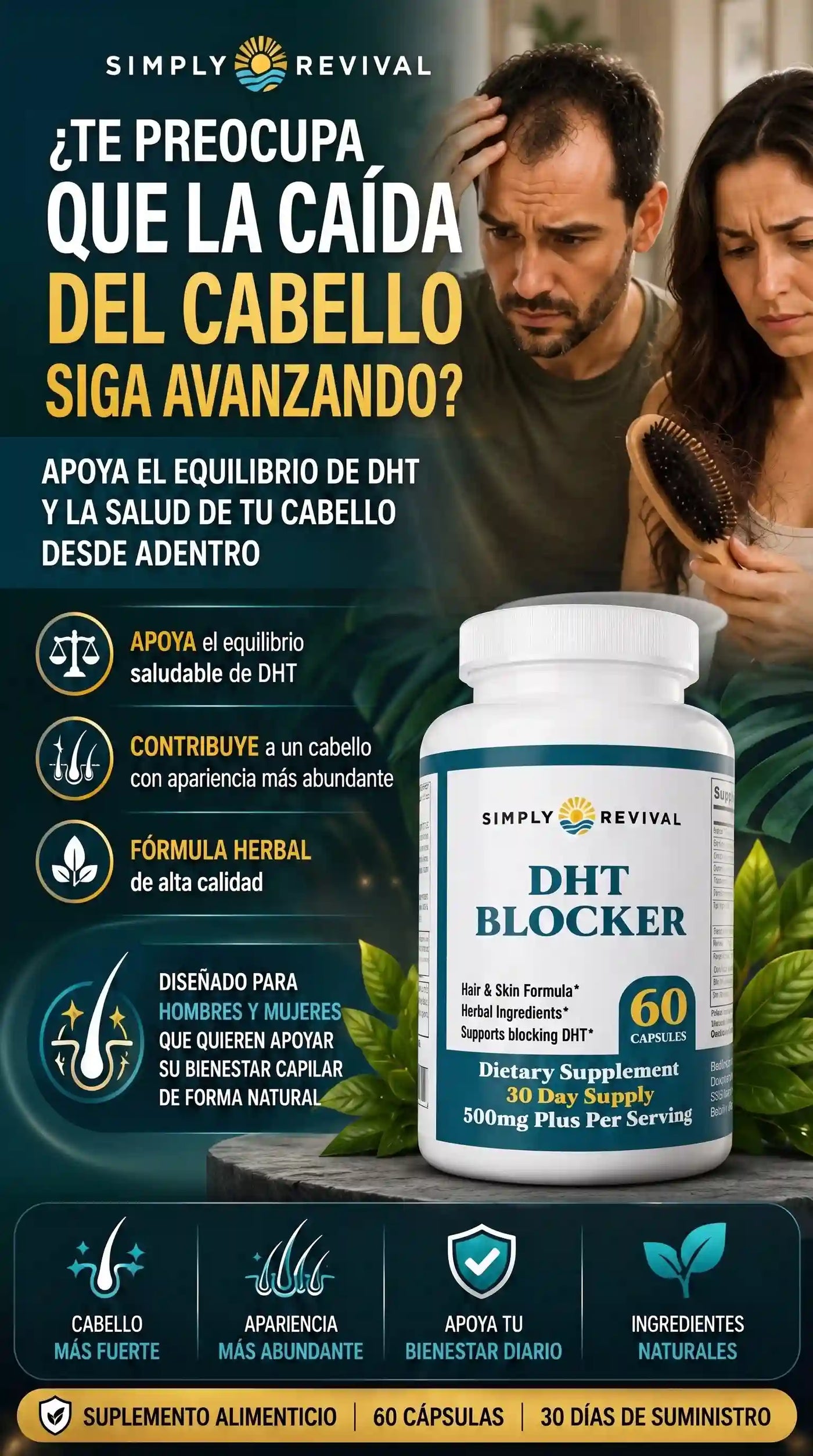 DHT BLOCKER - Menos caída de pelo, crecimiento más saludable