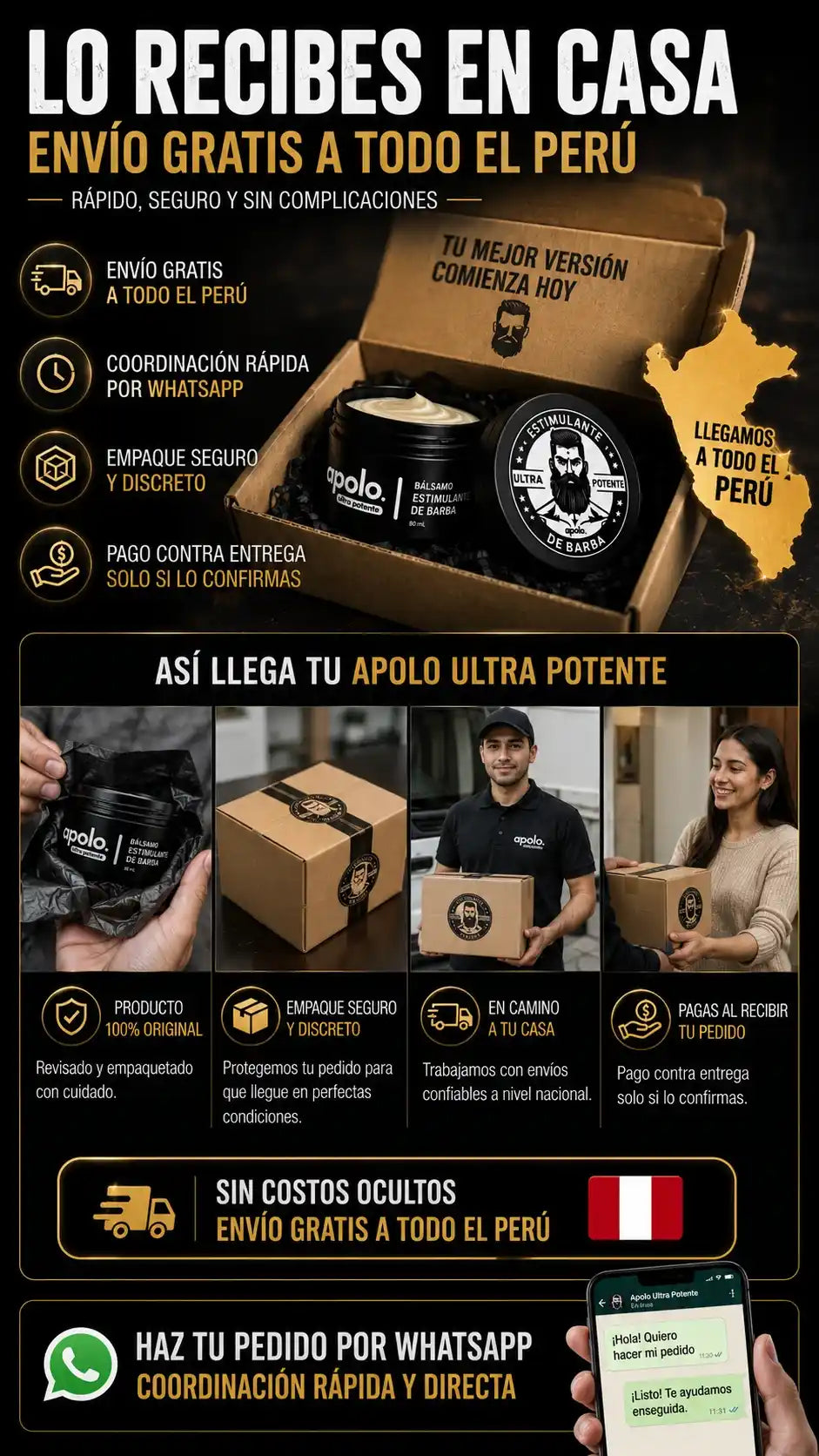 Bálsamo para Crecimiento de Barba Ultra Potente - Apolo
