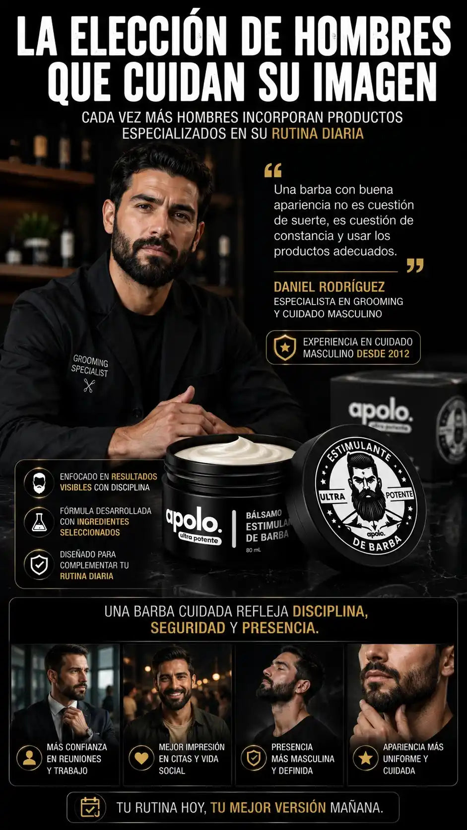 Bálsamo para Crecimiento de Barba Ultra Potente - Apolo